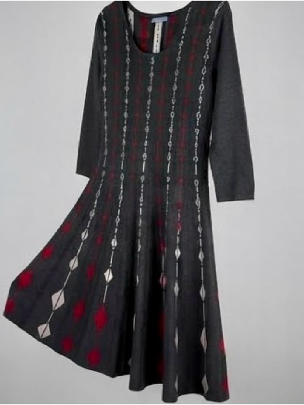 Women’s A-Line Knit Dress in Charcoal